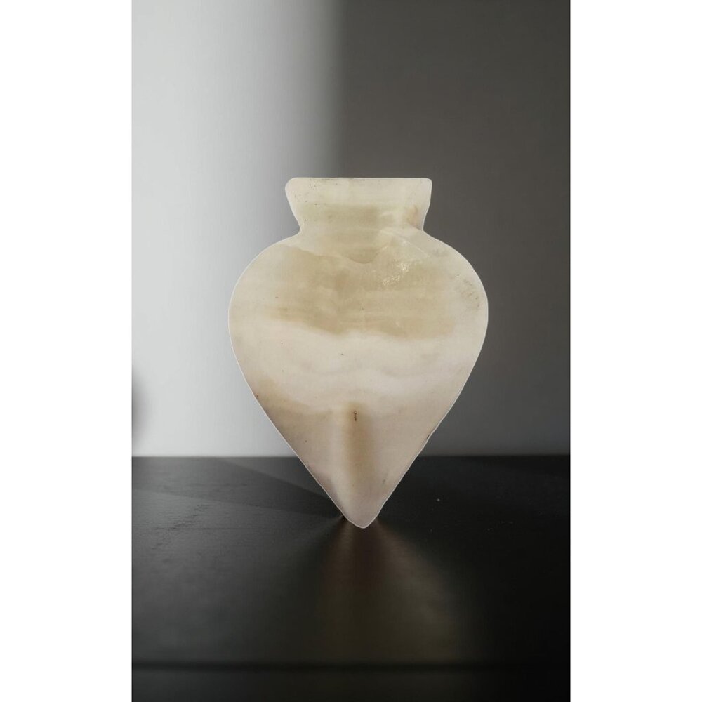 vintage 1960's hand cut marble spade shaped ashtray